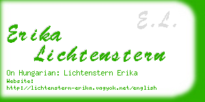 erika lichtenstern business card